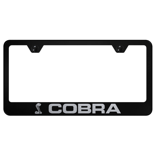 Au-Tomotive Gold License Plate Frame for Ford Shelby Cobra Stainless Steel Black INC LF.COB.EB Au-Tomotive Gold License Plate Frame for Ford Shelby Cobra Stainless Steel Black INC LF.COB.EB